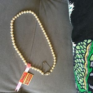 NWT Vintage Majorica 7MM White Pearl 17" Necklace